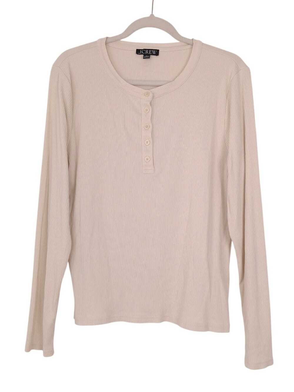 J Crew Vintage Rib Long Sleeve Henley T-shirt soft modal preppy capsule wardrobe